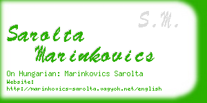 sarolta marinkovics business card